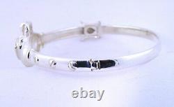 7 1/2 Inch Claddagh White Clear CZ Lab Created Sterling Silver Bracelet ES1022