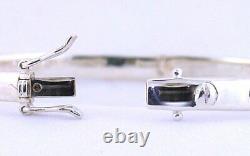 7 1/2 Inch Claddagh White Clear CZ Lab Created Sterling Silver Bracelet ES1022