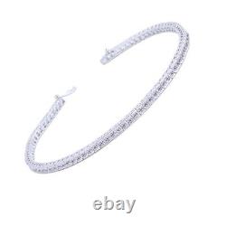 7.25 Princess Cut Cubic Zirconia Tennis Bracelet 925 Sterling Silver