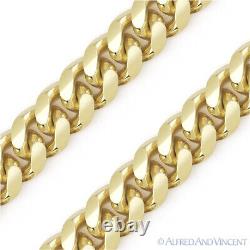 7.2mm Miami Cuban Link 925 Sterling Silver 14k Yellow Gold-Plated Chain Bracelet