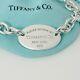 7.5 Please Return To Tiffany & Co Oval Tag Charm Bracelet New Version