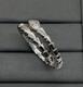 7 Real Round Moissaniet Open Cuff Serpent Viper Bracelet In 925 Silver