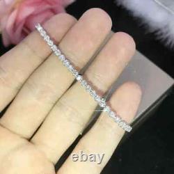 8Ct Round 3MM Lab-Created Diamond Women's 8 Tennis Bracelet 925 Sterling Silver