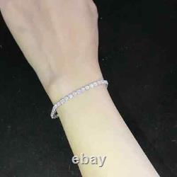 8Ct Round 3MM Lab-Created Diamond Women's 8 Tennis Bracelet 925 Sterling Silver
