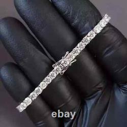 8Ct Round Lab Created Diamond Women 8 Tennis Bracelet Real 925 Sterling Silver