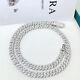 8mm Iced D Color Moissanite Cuban Chain Necklace Men 925 Sterling Silver Hiphop