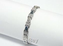 8.00 Ct Diamond Princess Cut Tennis Bracelet 7Inch 14K White Gold Finish