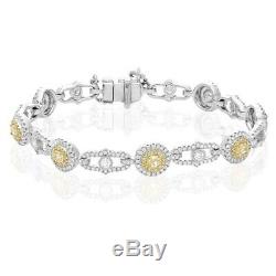 8.00 Ct Round Cut Ladies VVS1 Diamond Tennis Bracelet 14k White Gold Over 8