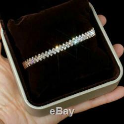 8.00 Ct Round Cut VVS1 Diamond Unisex Bracelet 14K Yellow Gold Over 7.25