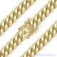 8.3mm Miami Cuban Link 925 Sterling Silver 14k Yellow Gold-plated Chain Bracelet