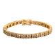 8.50cts Silver Gold Plated Natural Rose Cut Champagne Diamond Tennis Bracelet