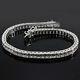 8.5 Cttw Tennis Bracelet Baguette Cut Simulated Diamond Genuine Sterling Silver