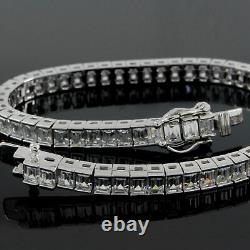 8.5 Cttw Tennis Bracelet Baguette Cut Simulated Diamond Genuine Sterling Silver