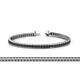 8.99ct Black Diamond Channel Set Tennis Bracelet 14k White Gold Finish In 6.75