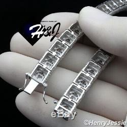 8men 925 Sterling Silver 6mm Full Icy Diamond Bling Tennis Chain Braceletsb2