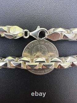 8mm 925 Sterling Silver Men Diamond Cut Rolo Hermes Link Chain Necklace Bracelet