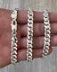 8mm Real 925 Solid Miami Cuban Sterling Silver Chain Real Necklace Bracelet