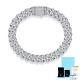 8mm Vvs1 Moissanite Iced Cuban Chain Link Bracelet Unisex 925 Sterling Silver