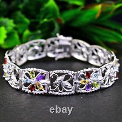90.00 Carats. 925 Sterling Silver Peridot, Citrine & Amethsyt Bracelet NK-32E260