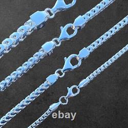 925 Franco Sterling Silver Solid Chain Necklace Bracelet Diamond Cut High Polish