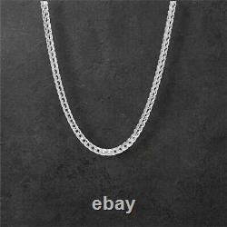 925 Franco Sterling Silver Solid Chain Necklace Bracelet Diamond Cut High Polish
