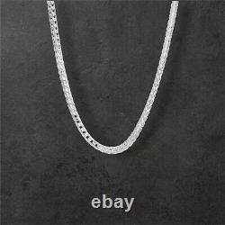 925 Franco Sterling Silver Solid Chain Necklace Bracelet Diamond Cut High Polish