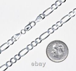 925 Italy SOLID Sterling Silver FIGARO Link Chain Bracelet 7 8 9 10.925