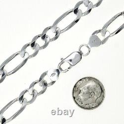 925 Italy SOLID Sterling Silver FIGARO Link Chain Bracelet 7 8 9 10.925