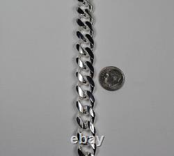 925 Italy SOLID Sterling Silver MIAMI CUBAN CURB Chain Bracelet 9.5MM 13MM 15MM