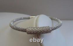 925 STERLING SILVER DESIGNER MICRO PAVE ITALIAN BRACELET With 3 CT LAB ACCENTS
