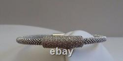 925 STERLING SILVER DESIGNER MICRO PAVE ITALIAN BRACELET With 3 CT LAB ACCENTS
