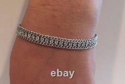 925 STERLING SILVER ITALIAN TENNIS BRACELET With 3.50 CT SIMULANT DIAMOND 8'