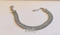 925 STERLING SILVER ITALIAN TENNIS BRACELET With 3.50 CT SIMULANT DIAMOND 8'