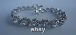 925 STERLING SILVER LADIES TENNIS BRACELET With 30 CTS ROUND LAB CREATED DIAMONDS