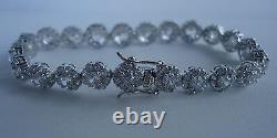 925 STERLING SILVER LADIES TENNIS BRACELET With 30 CTS ROUND LAB CREATED DIAMONDS