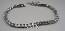 925 STERLING SILVER LADIES TENNIS BRACELET With 6 CTS SIMULANT DIAMOND/ 7 1/2'