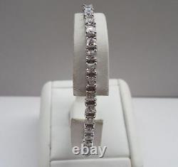925 STERLING SILVER LADIES TENNIS BRACELET With 6 CTS SIMULANT DIAMOND/ 7 1/2'