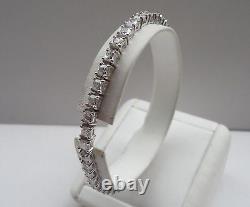 925 STERLING SILVER LADIES TENNIS BRACELET With 6 CTS SIMULANT DIAMOND/ 7 1/2'