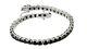 925 Sterling Silver Ladies Tennis Bracelet With Black Onyx / 7.5'' Long/elegant