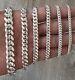925 Solid Miami Cuban Sterling Silver Chain Real Heavy Curb Necklace Bracelet