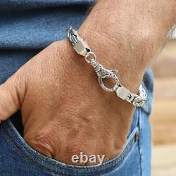 925 Solid Sterling Silver Bracelet Woven Claw Men Size 6 6.5 7 7.5 8 8.5 9