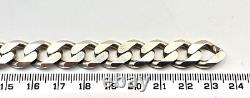 925 St. Silver, Thick 1 CMS Wide Open Curb Bracelet, 23.5 CMS Long