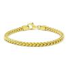 925 Sterling Silver 2.5mm 5mm Solid Franco Yellow Gold Plated Link Bracelet