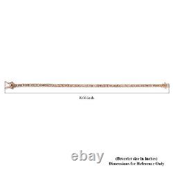 925 Sterling Silver 2 Ct Rose Gold Over Diamond Tennis Bracelet Size 8 Gifts