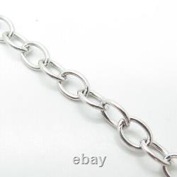 925 Sterling Silver 2-Tone Vintage Sapphire My Daughter Heart Bracelet 7.5