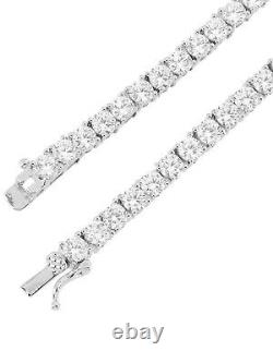 925 Sterling Silver 2mm 3mm 4mm 5mm Round Cut CZ Tennis Chain Necklace Bracelet