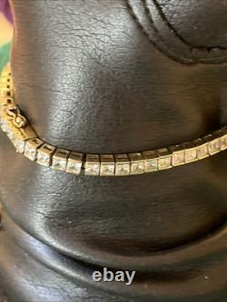 925 Sterling Silver 7.5 Tennis Bracelet With Cz Stones & Safety Catch