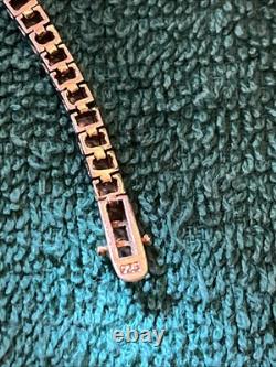 925 Sterling Silver 7.5 Tennis Bracelet With Cz Stones & Safety Catch