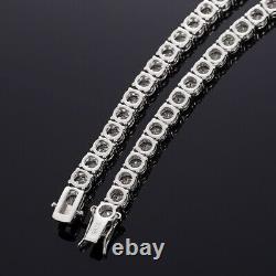 925 Sterling Silver 7inch Moissanite 4mm Tennis Chain Bracelet Women Jewelry