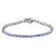 925 Sterling Silver Blue Tanzanite Tennis Bracelet Jewelry Gift